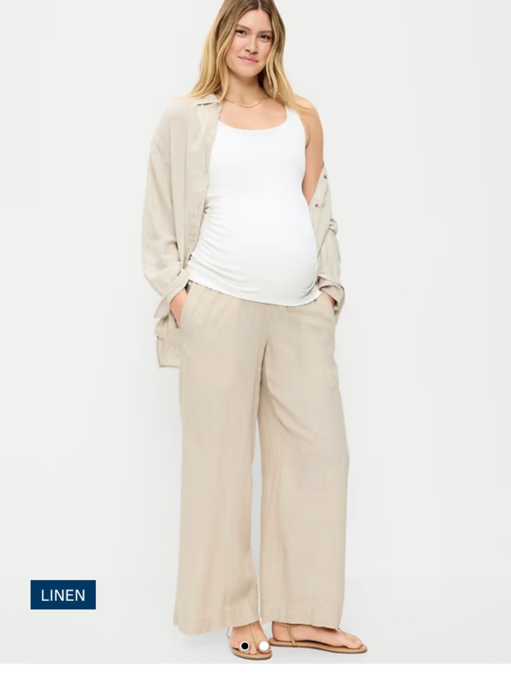 Maternity linen pants